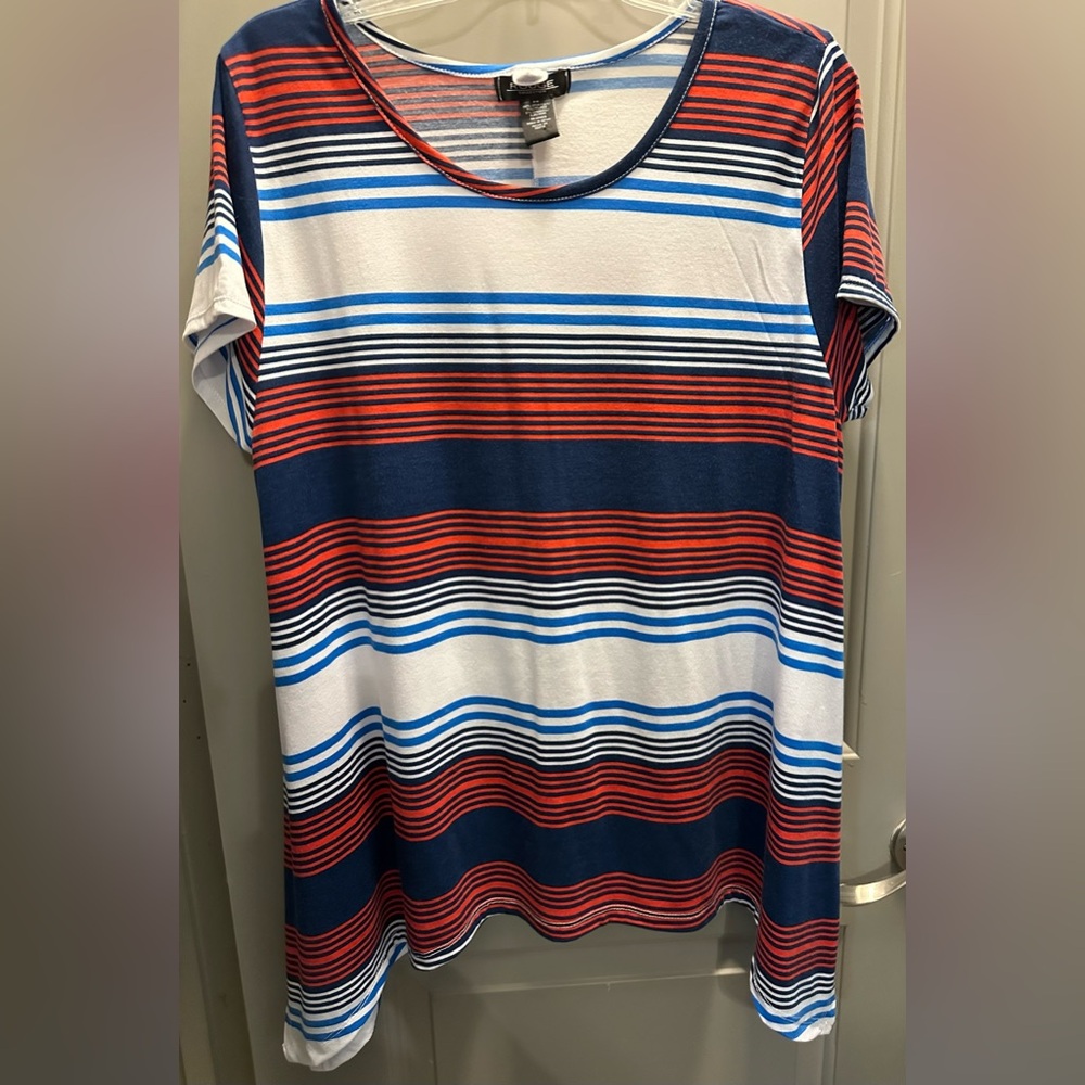 Rouge Collection Size 2X Striped Knit Pullover EUC